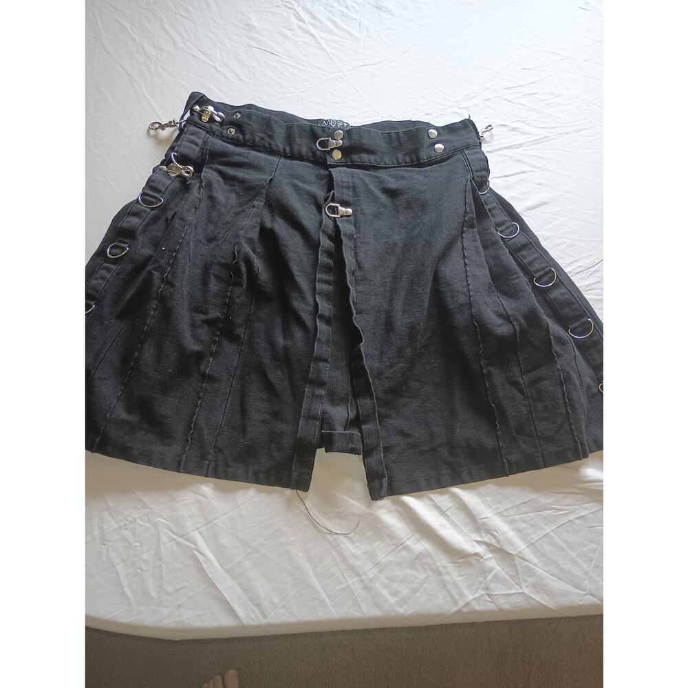 Widow Goth Black Chain Black Skirt Punk Open front Women‎ Medium
